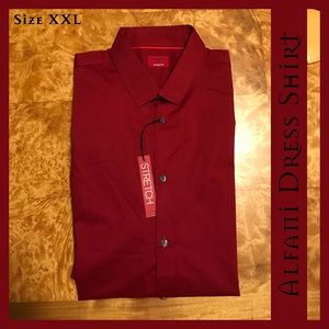 Alfani Mens Red Dress Shirt Stretch NWT XXL